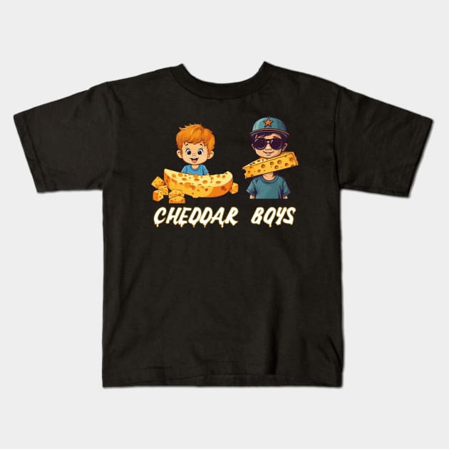 funny cheddar boys Kids T-Shirt by itacc